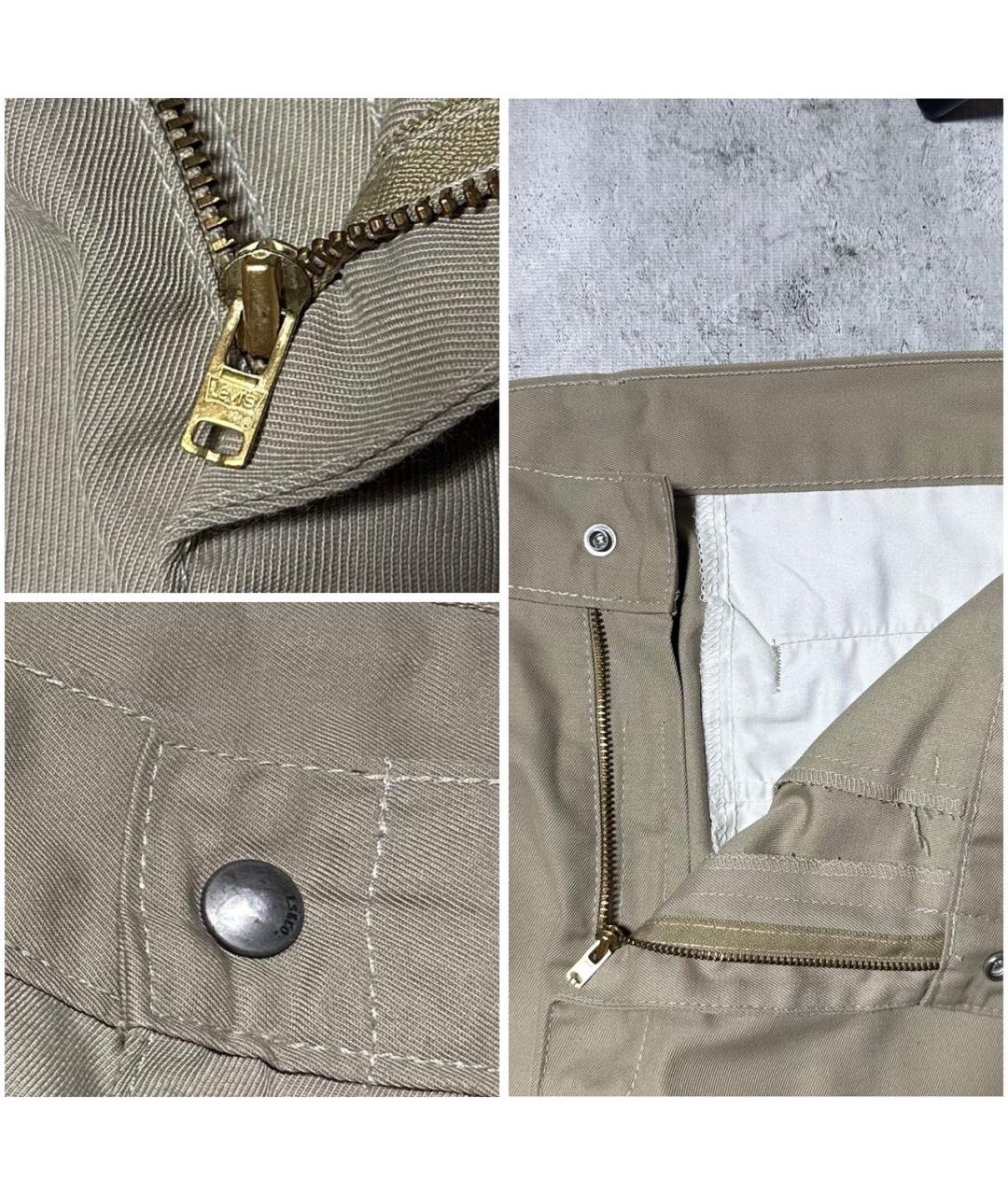 LEVI'S Бежевые хлопковые брюки чинос, фото 7