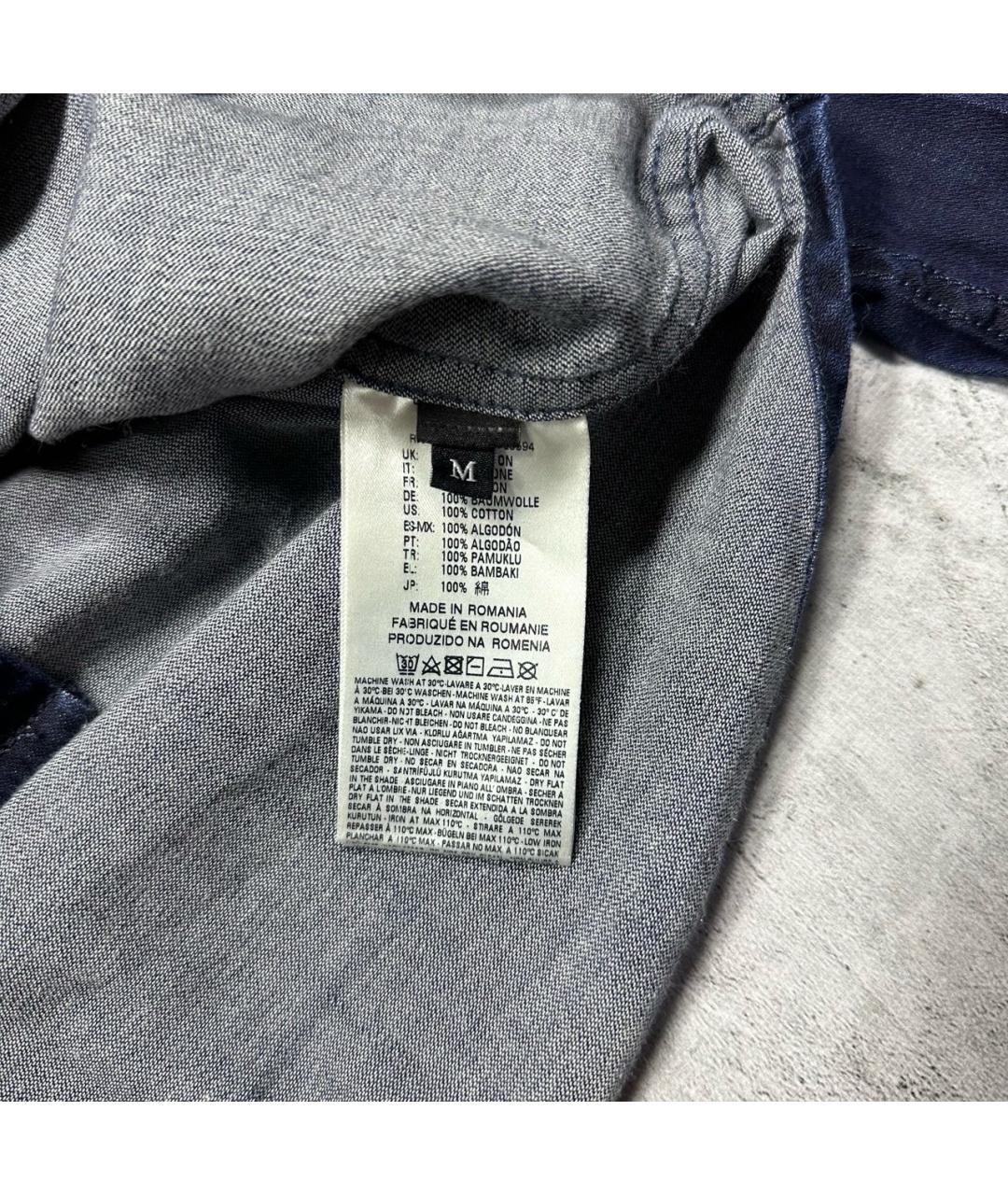 DIESEL Синяя хлопковая кэжуал рубашка, фото 6