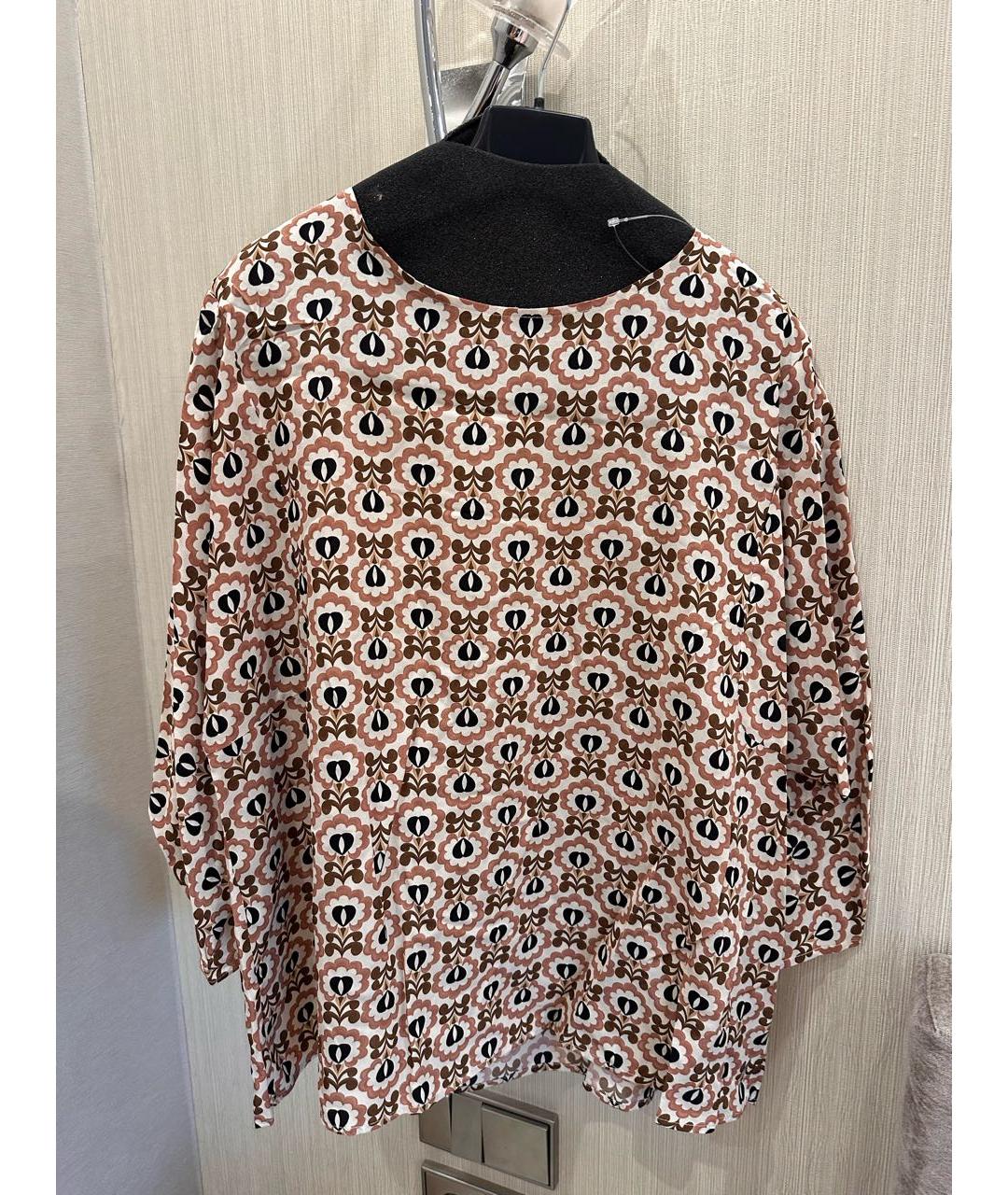 WEEKEND MAX MARA Коричневый шелковый костюм с брюками, фото 6
