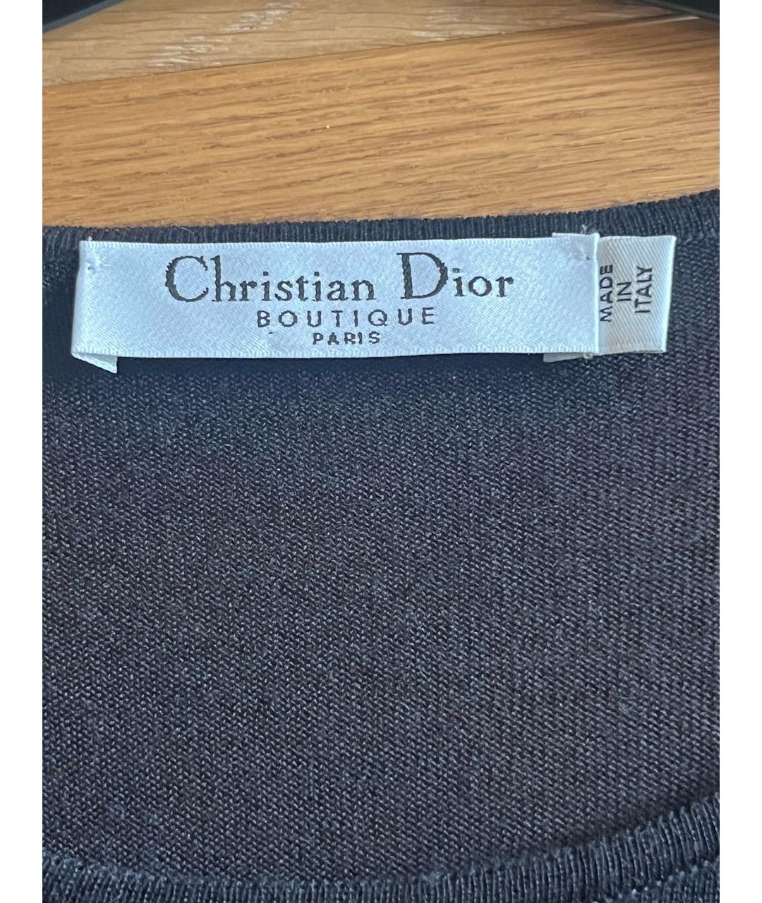 CHRISTIAN DIOR Черный кашемировый джемпер / свитер, фото 3