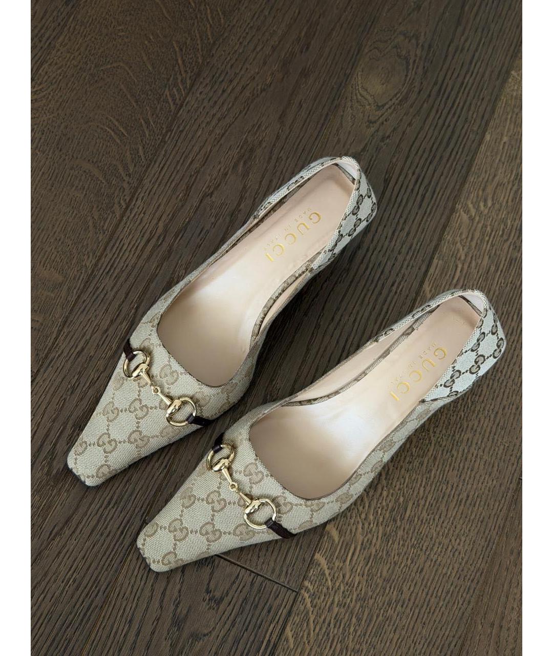 GUCCI Бежевые туфли, фото 3