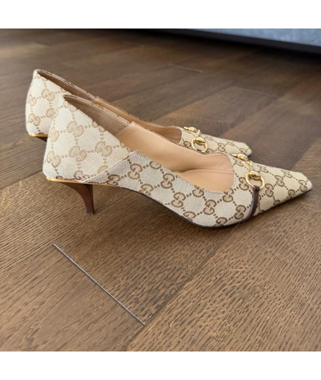 GUCCI Бежевые туфли, фото 6