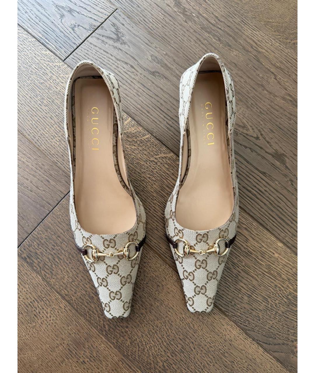 GUCCI Бежевые туфли, фото 5
