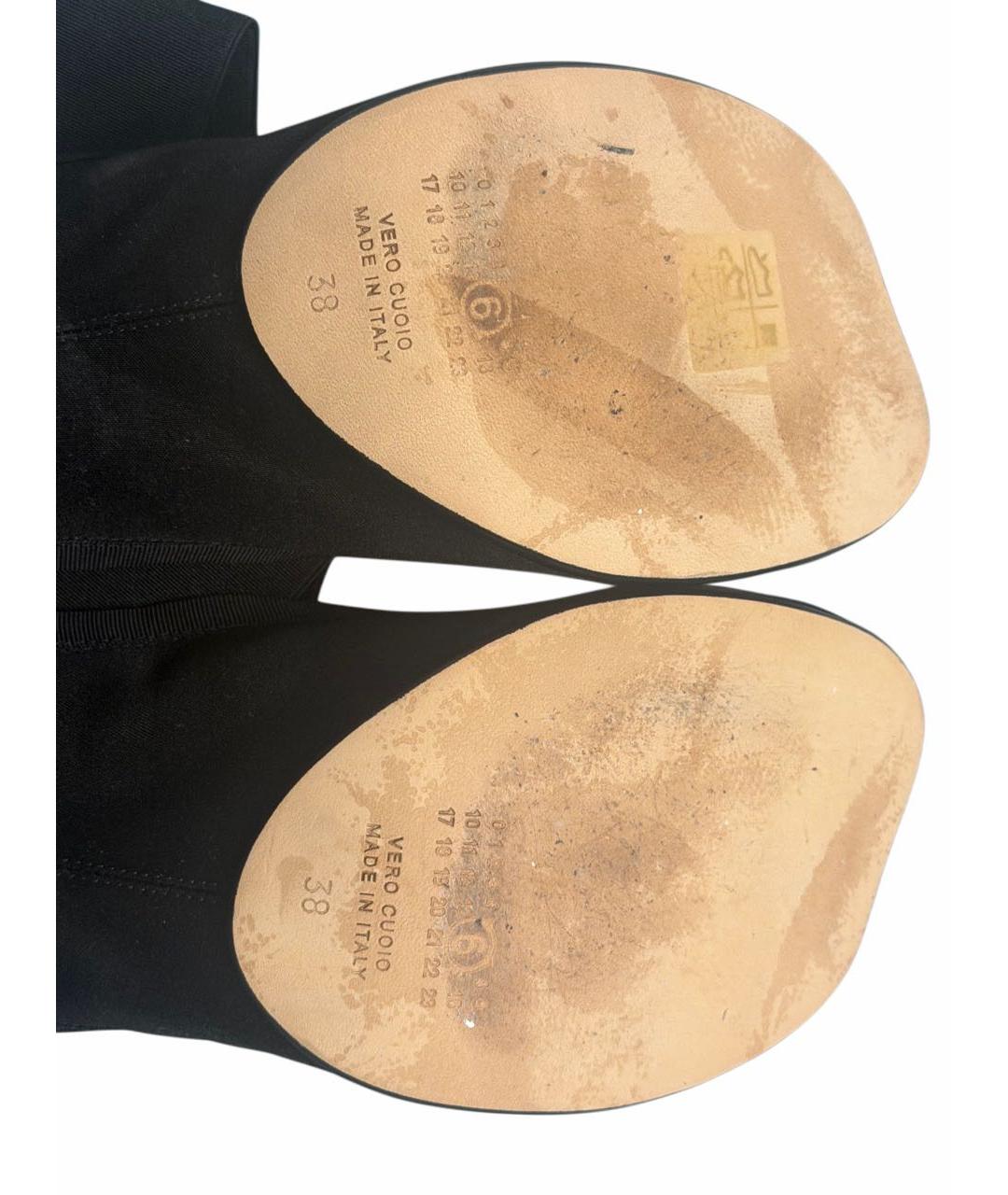 MM6 MAISON MARGIELA Черные синтетические мюли, фото 6