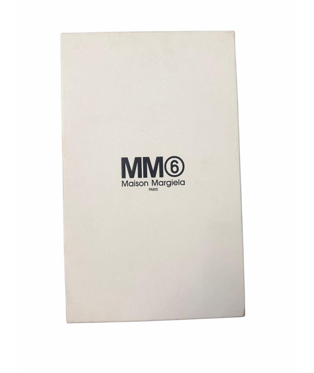MM6 MAISON MARGIELA Черные синтетические мюли, фото 7