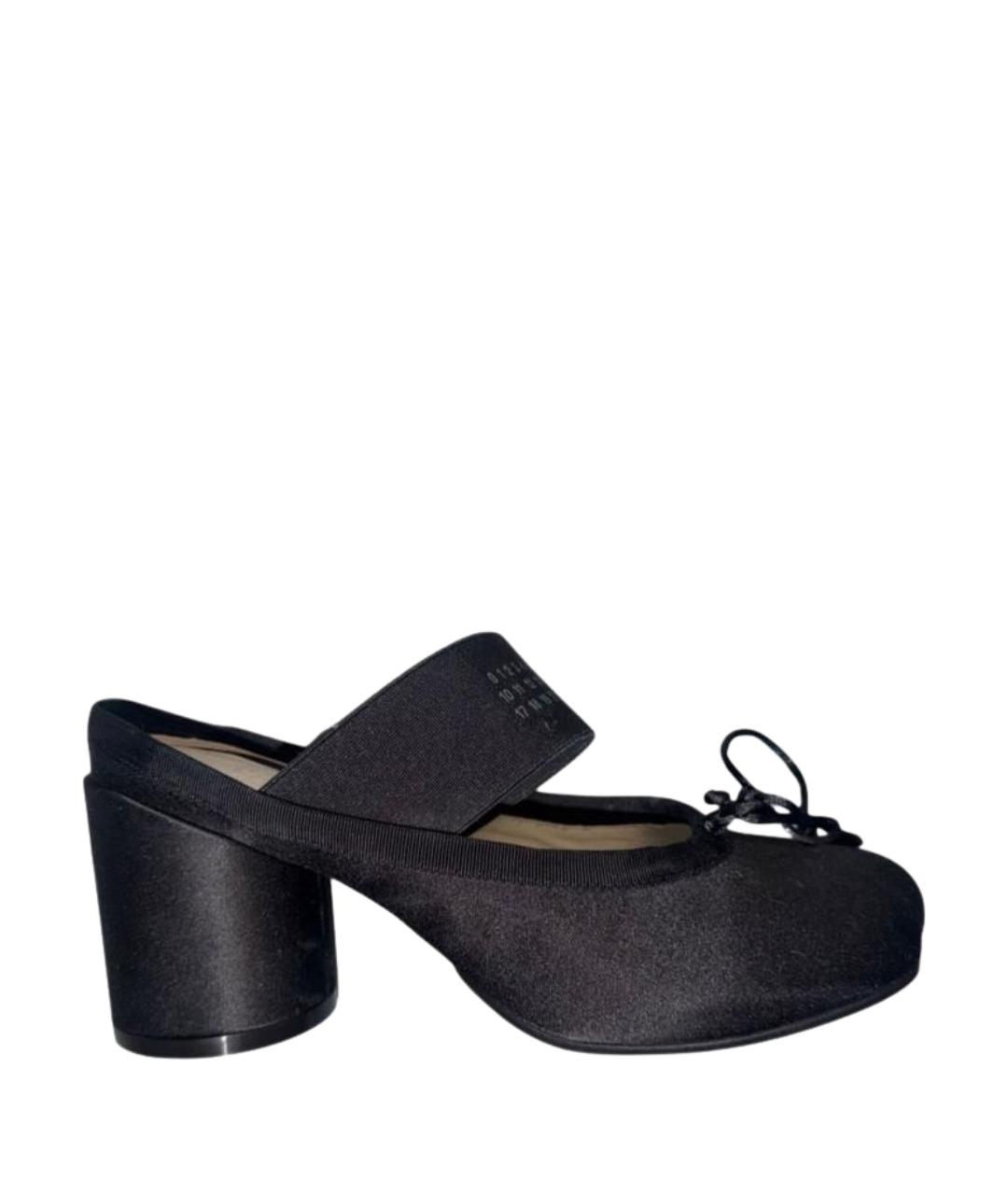 MM6 MAISON MARGIELA Черные синтетические мюли, фото 1