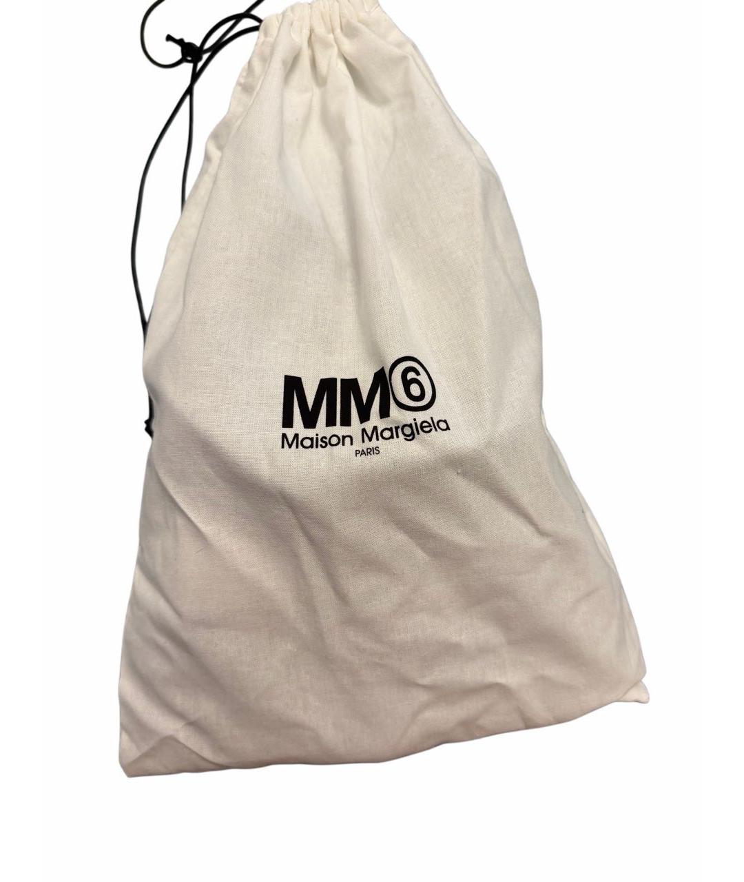 MM6 MAISON MARGIELA Черные синтетические мюли, фото 5