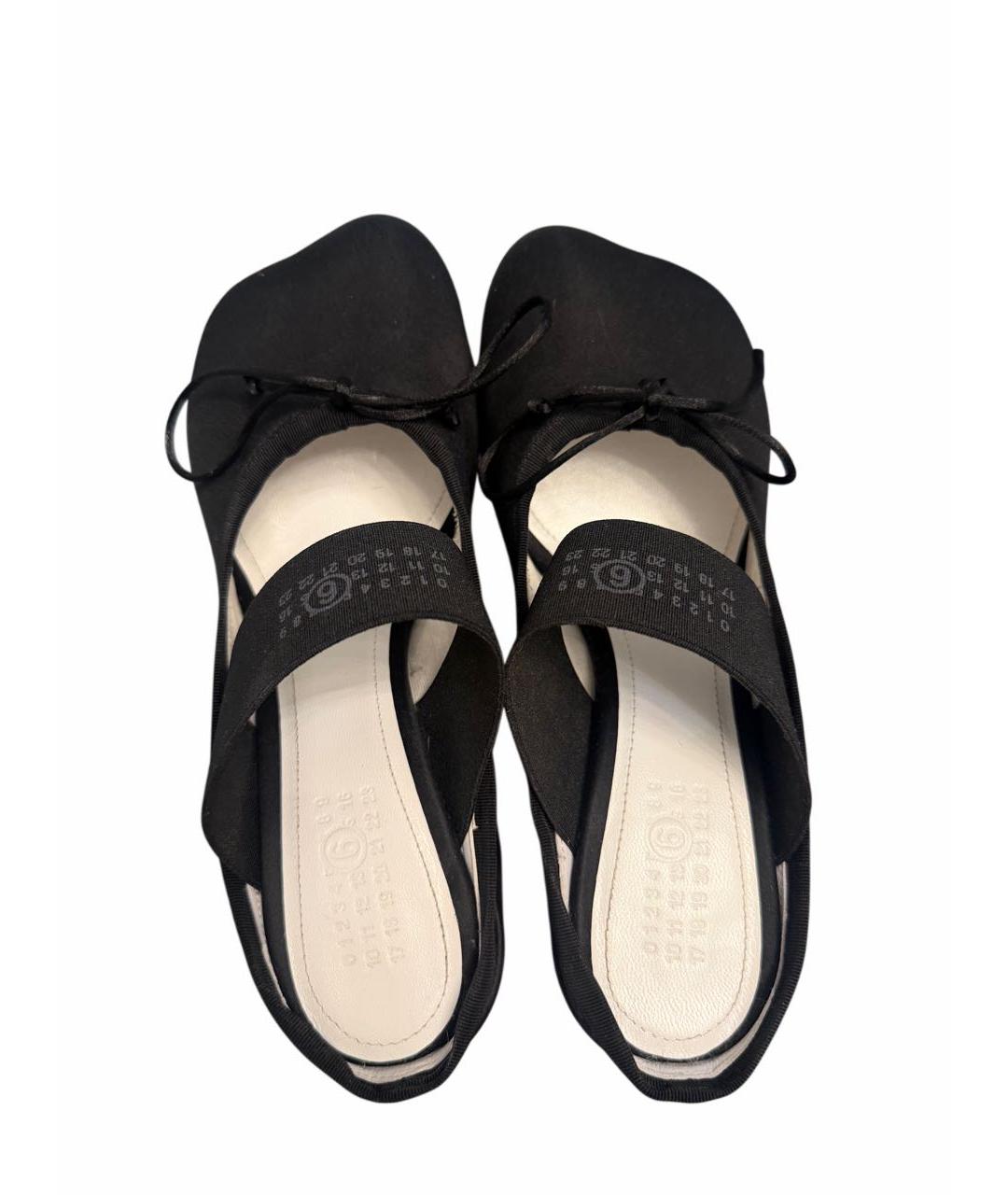 MM6 MAISON MARGIELA Черные синтетические мюли, фото 3