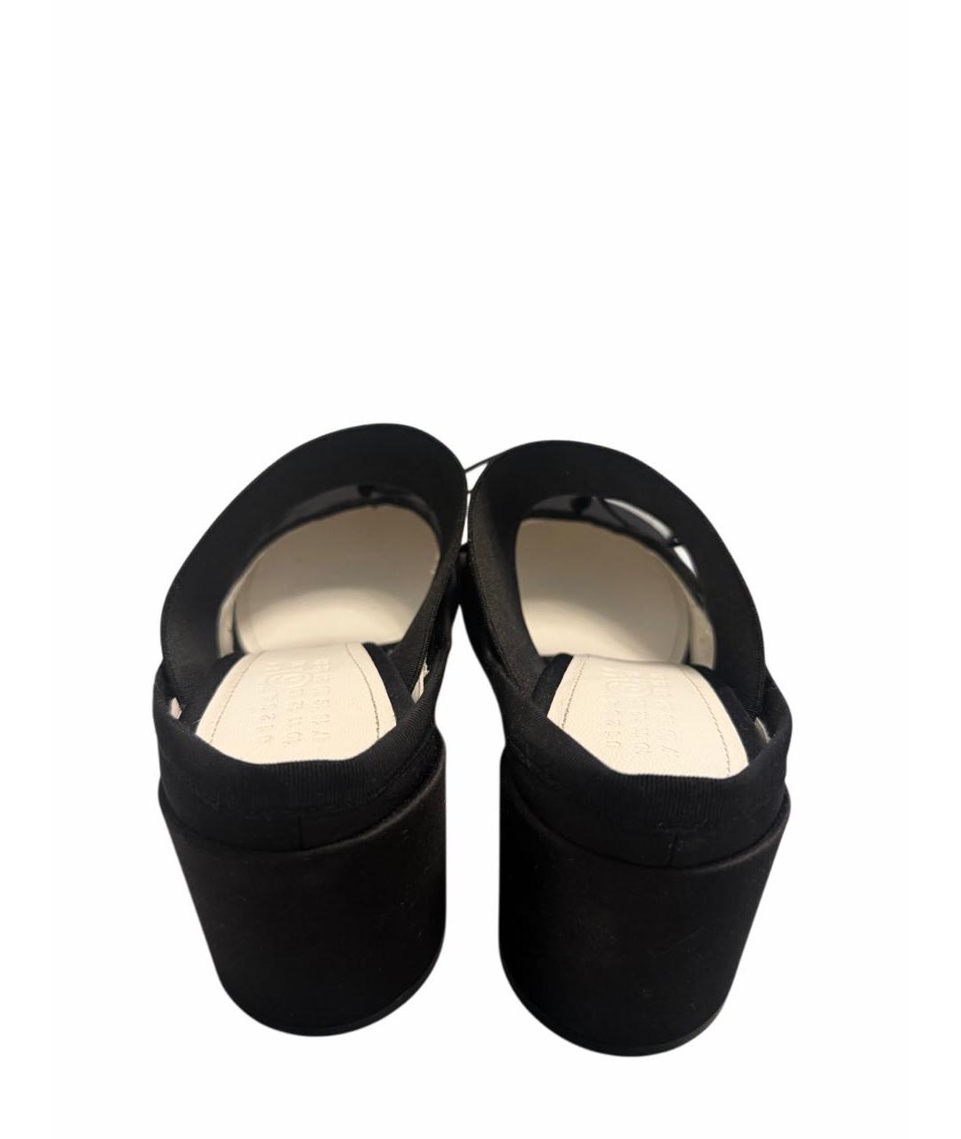 MM6 MAISON MARGIELA Черные синтетические мюли, фото 4