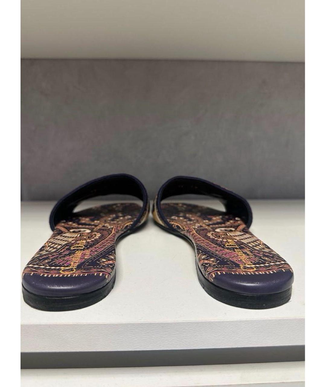 CHRISTIAN DIOR Кожаные шлепанцы, фото 4