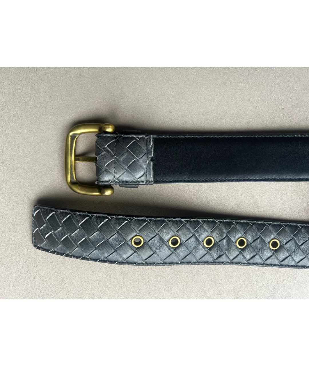 BOTTEGA VENETA Серый кожаный ремень, фото 2