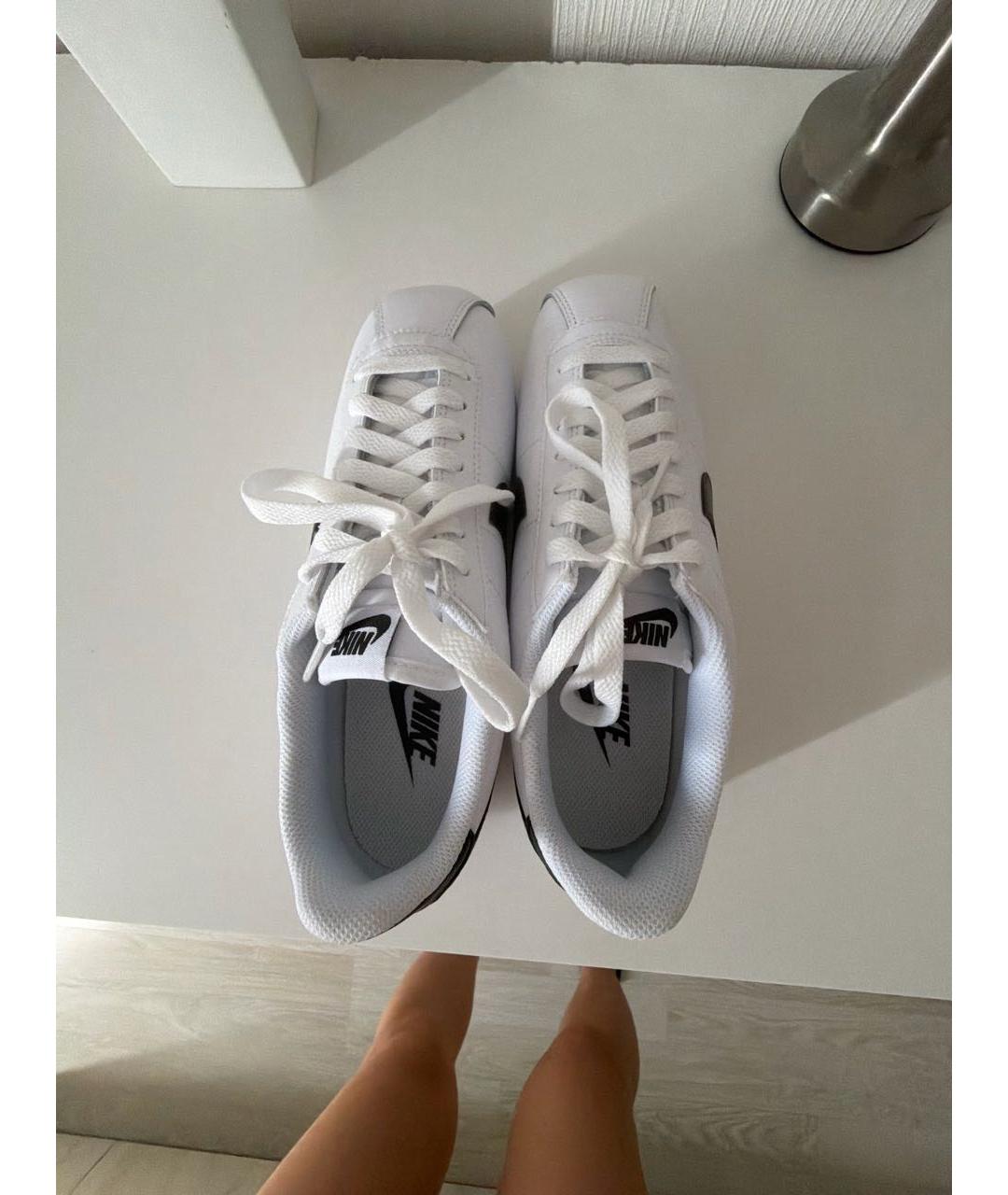 NIKE Белые кроссовки из искусственной кожи, фото 3