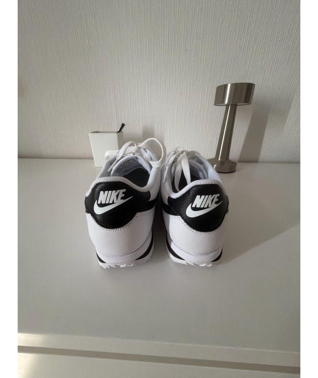 NIKE Белые кроссовки из искусственной кожи, фото 4