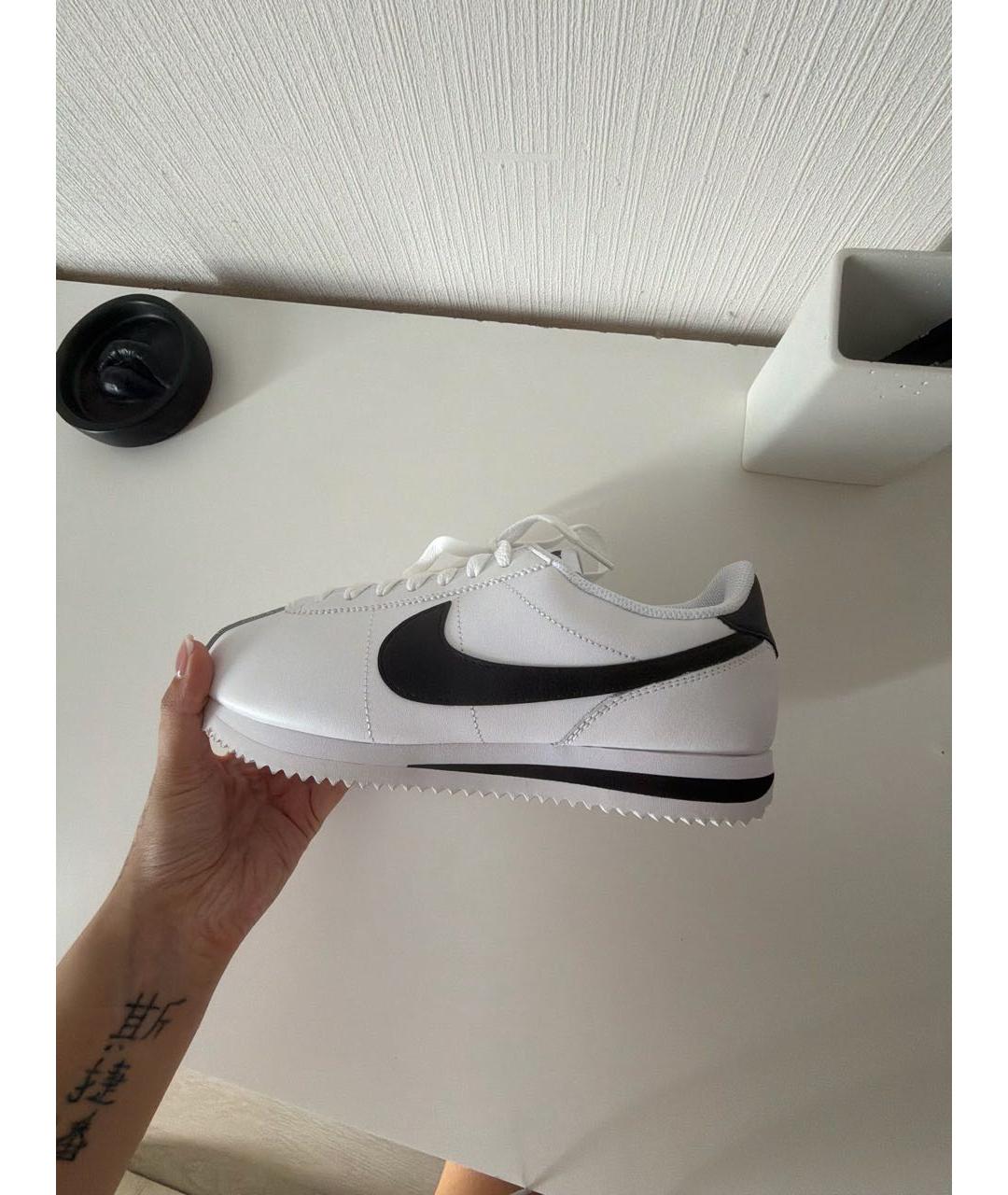 NIKE Белые кроссовки из искусственной кожи, фото 6