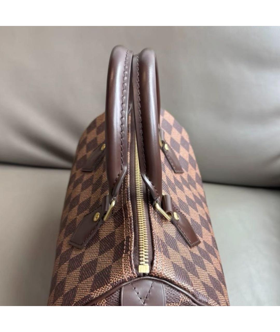 LOUIS VUITTON Коричневая сумка с короткими ручками из канвы, фото 4