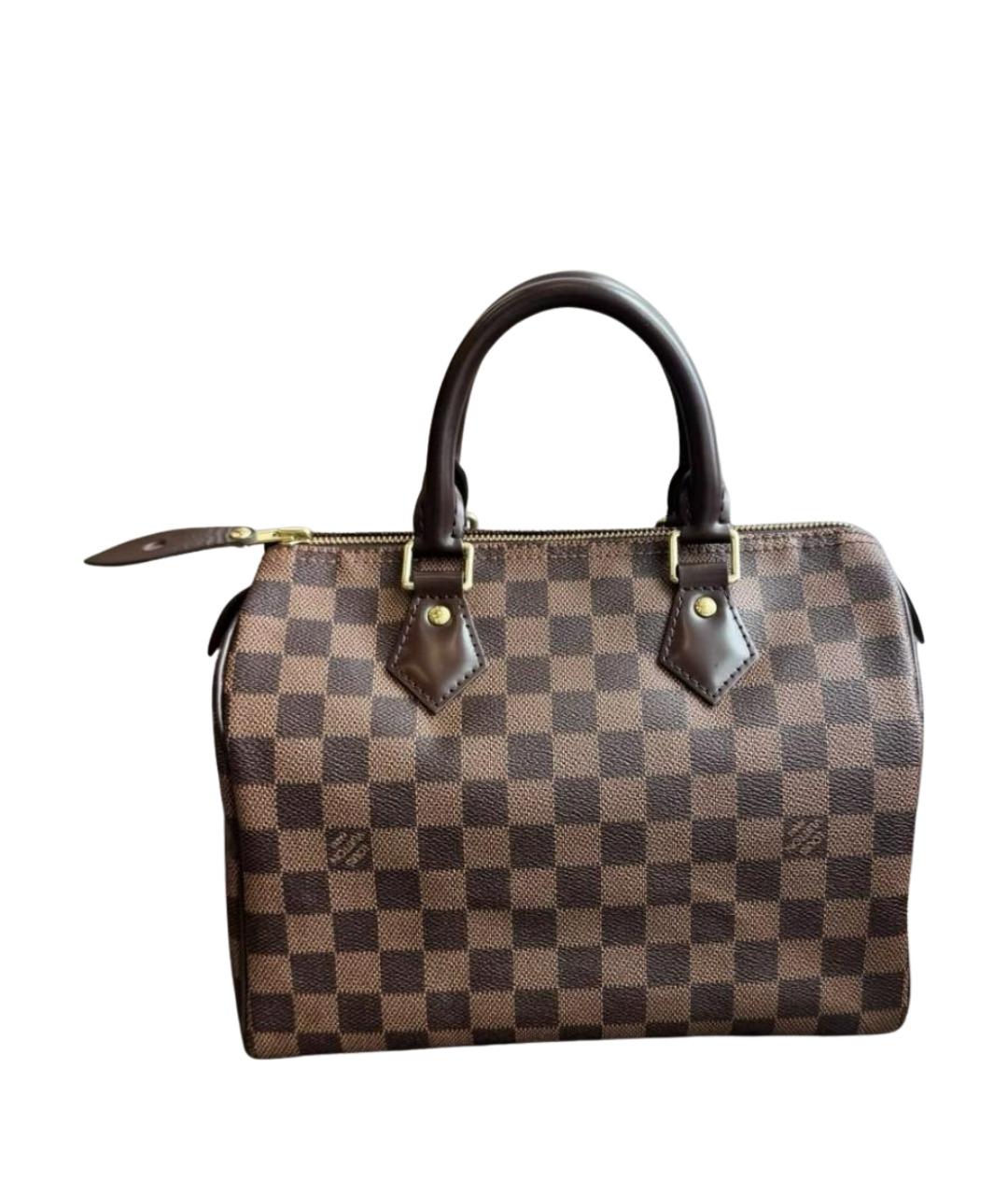 LOUIS VUITTON Коричневая сумка с короткими ручками из канвы, фото 1