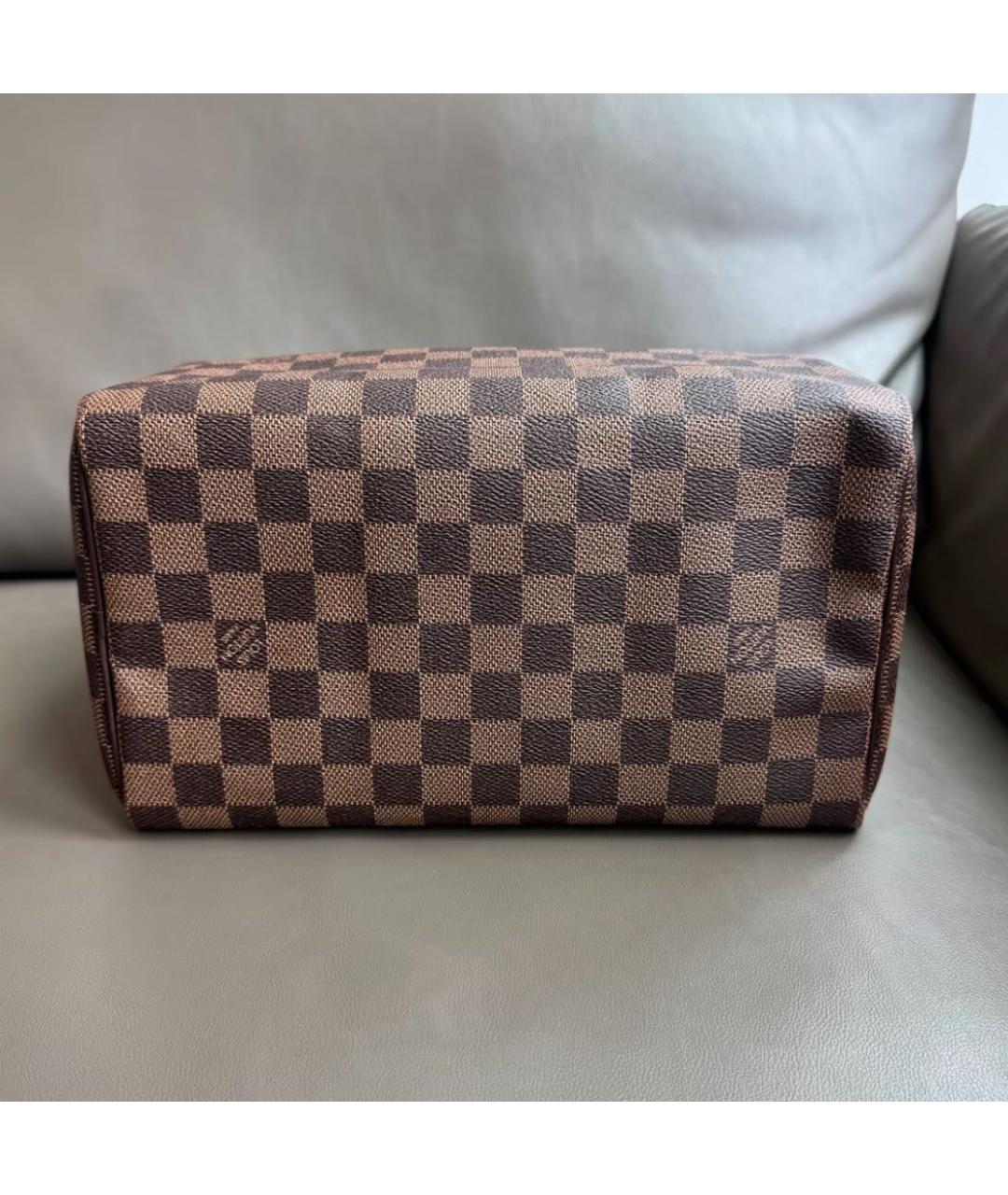 LOUIS VUITTON Коричневая сумка с короткими ручками из канвы, фото 6