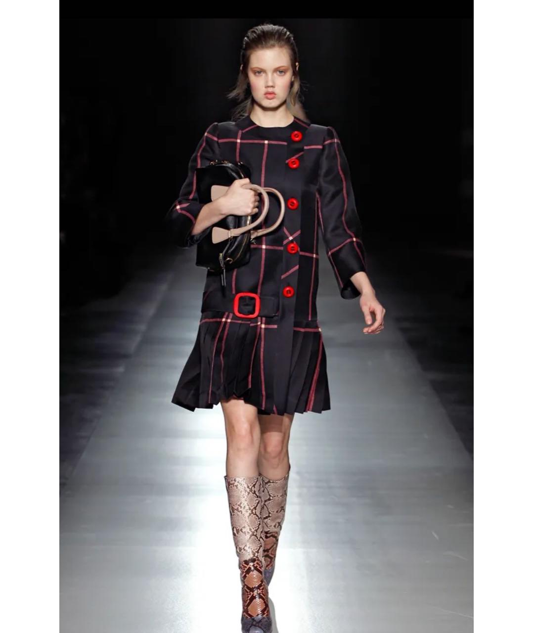 PRADA Черное шелковое коктейльное платье, фото 2