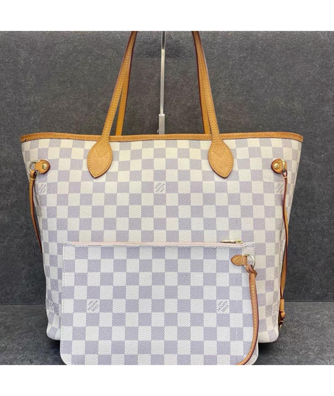 LOUIS VUITTON Белая сумка тоут из канвы, фото 2