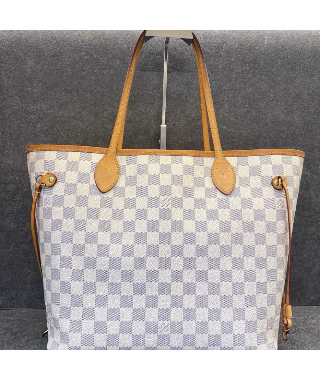 LOUIS VUITTON Белая сумка тоут из канвы, фото 3