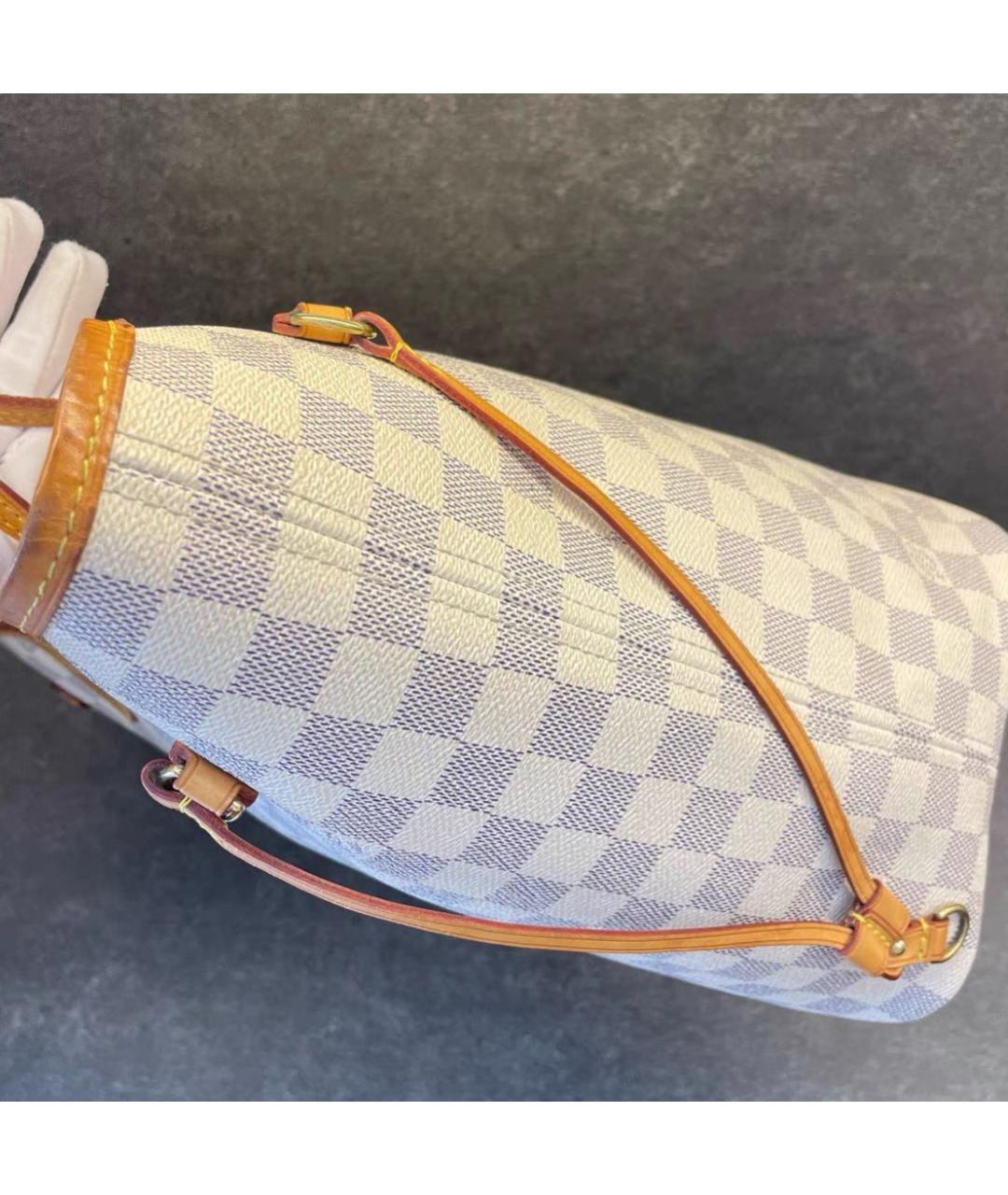 LOUIS VUITTON Белая сумка тоут из канвы, фото 5