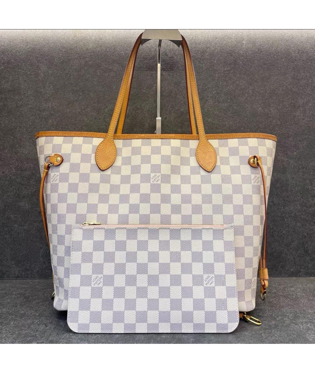 LOUIS VUITTON Белая сумка тоут из канвы, фото 6