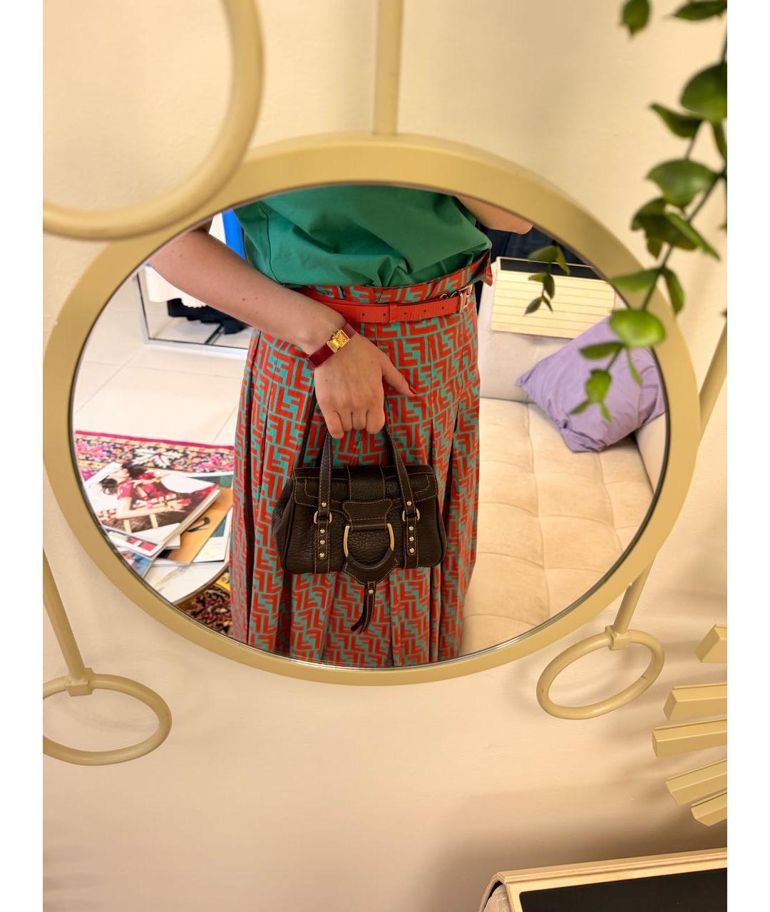 DOLCE&GABBANA Коричневая кожаная сумка с короткими ручками, фото 8
