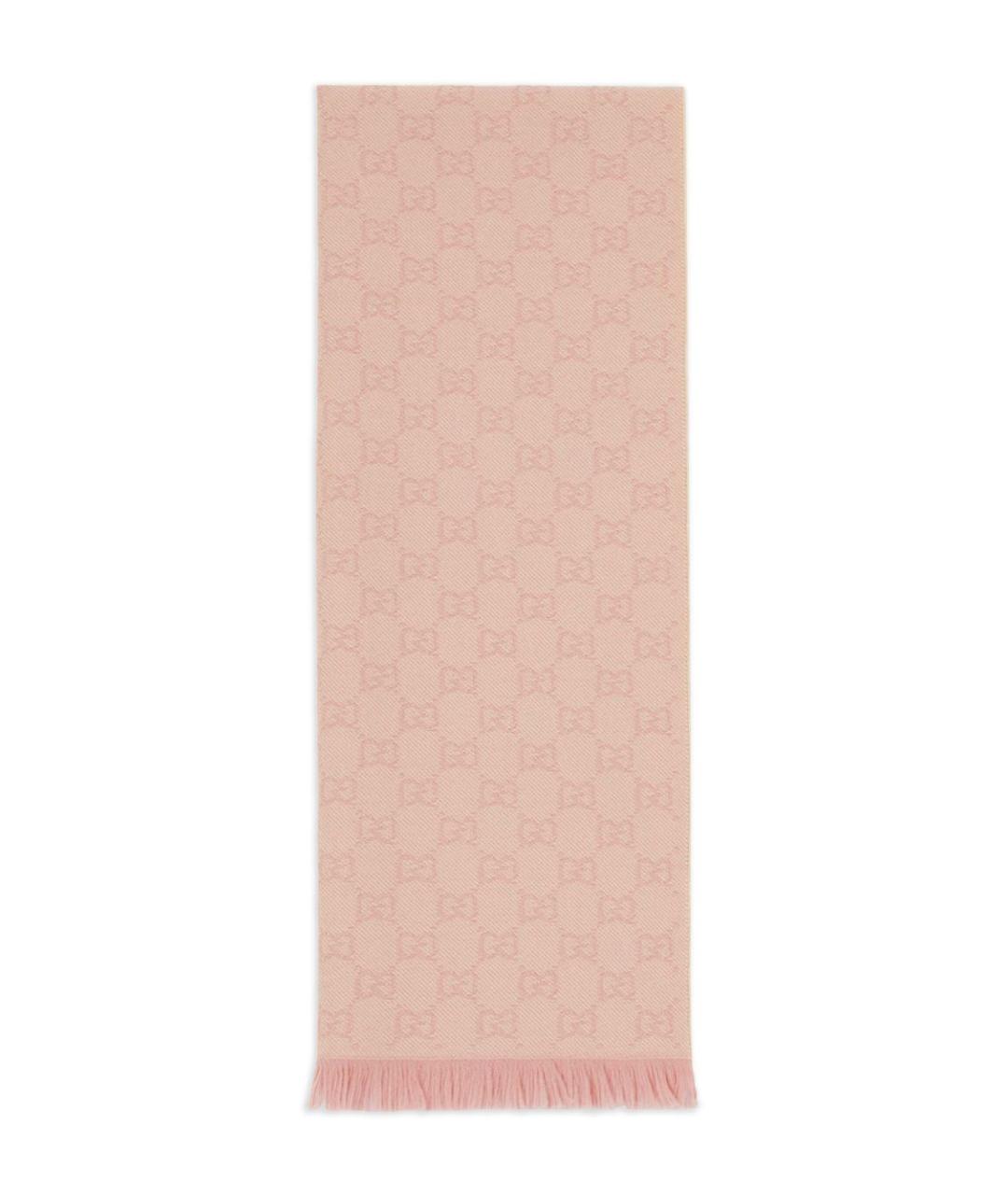 GUCCI Розовый шелковый шарф, фото 3