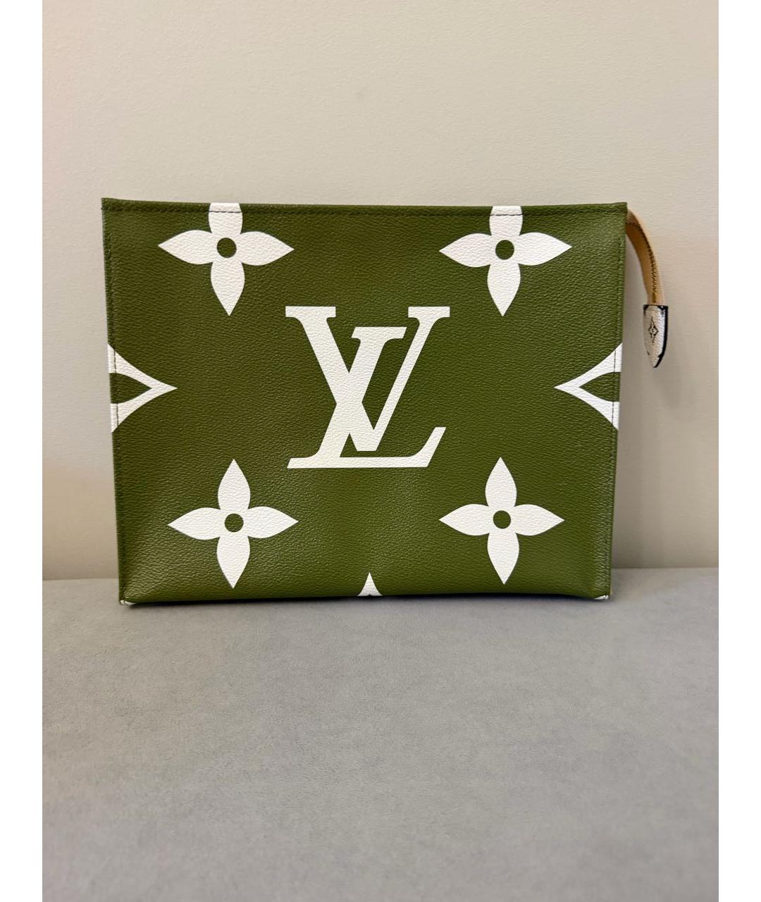 LOUIS VUITTON Белая кожаная косметичка, фото 5
