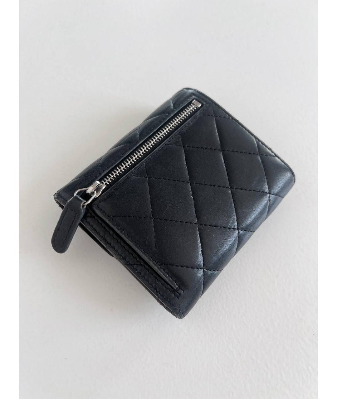 CHANEL BEAUTY Черный кожаный кошелек, фото 3