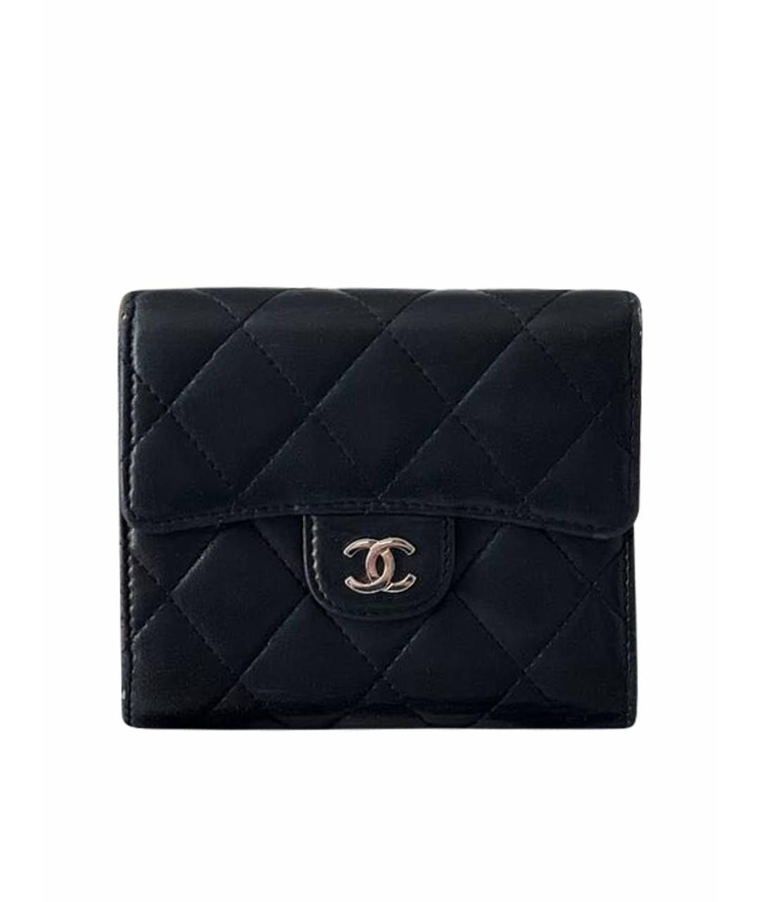 CHANEL BEAUTY Черный кожаный кошелек, фото 1