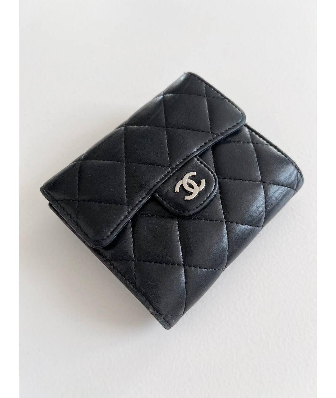CHANEL BEAUTY Черный кожаный кошелек, фото 2
