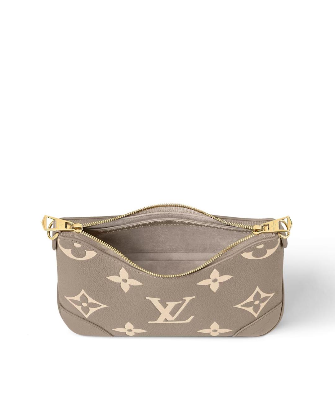 LOUIS VUITTON Бежевая кожаная сумка через плечо, фото 3