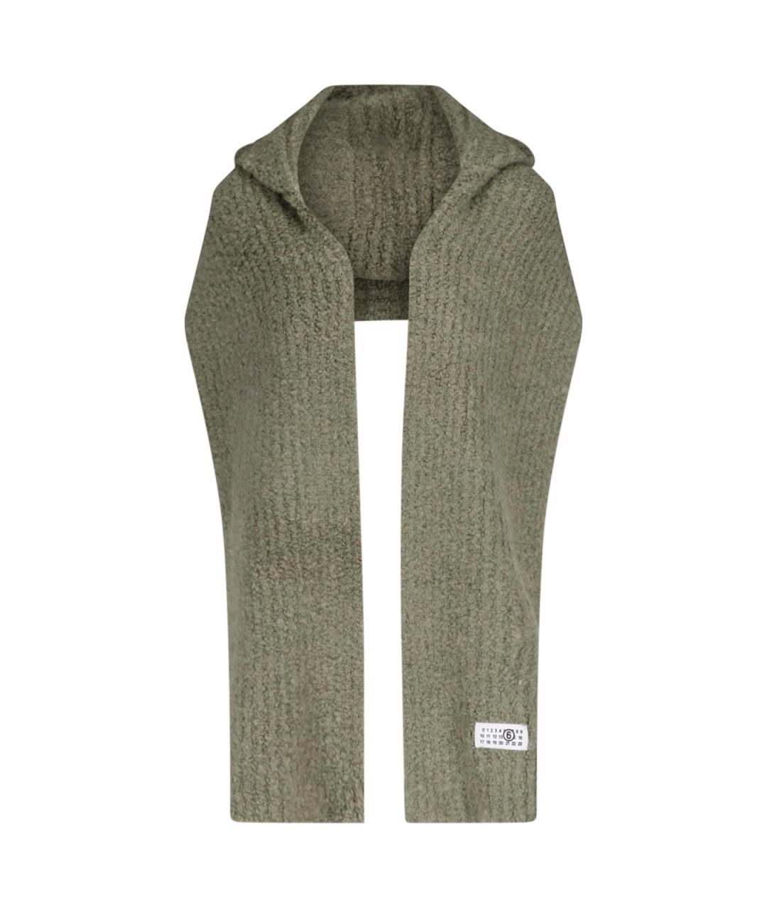 MM6 MAISON MARGIELA Зеленый шарф, фото 1