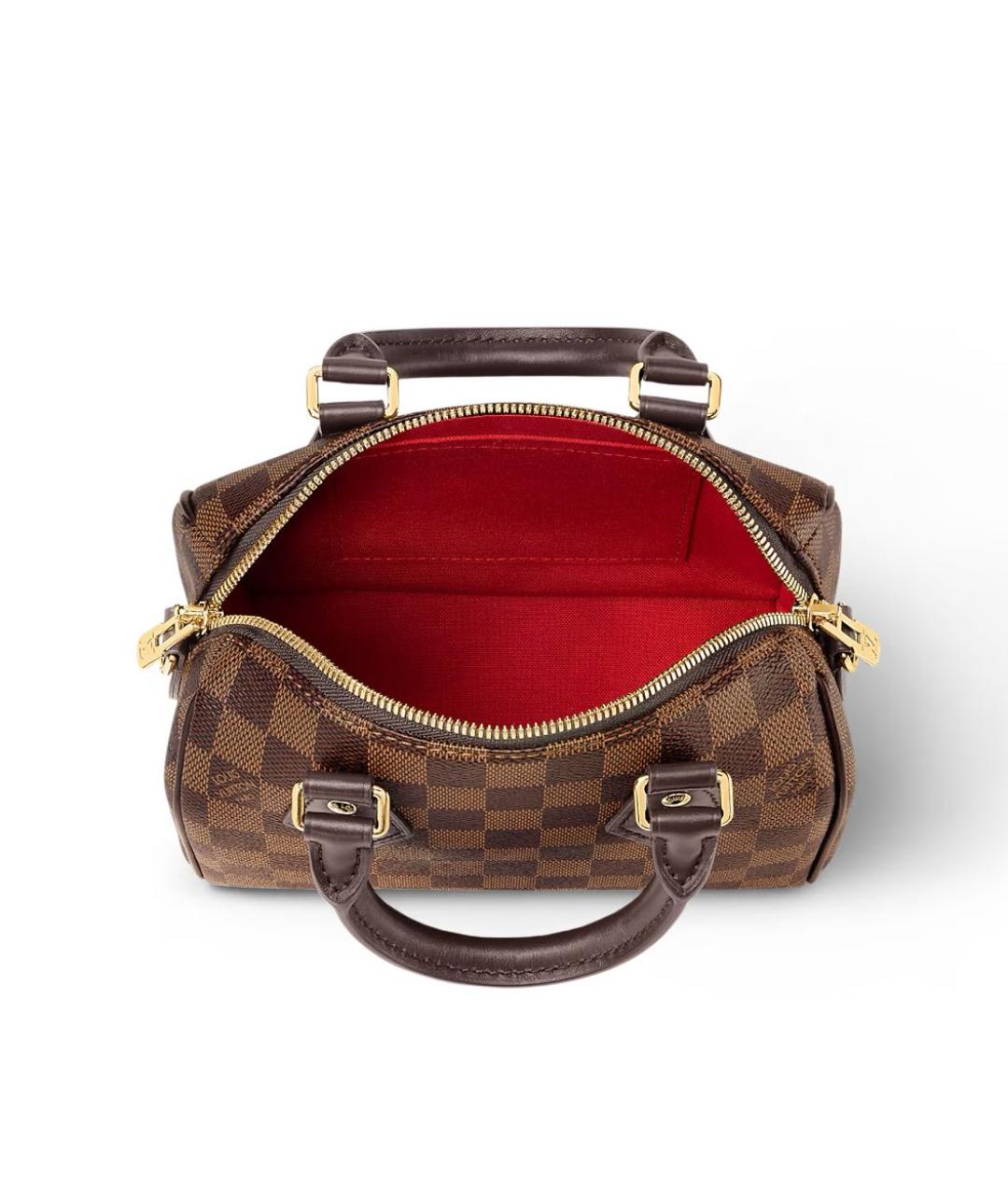 LOUIS VUITTON Коричневая сумка с короткими ручками из канвы, фото 3