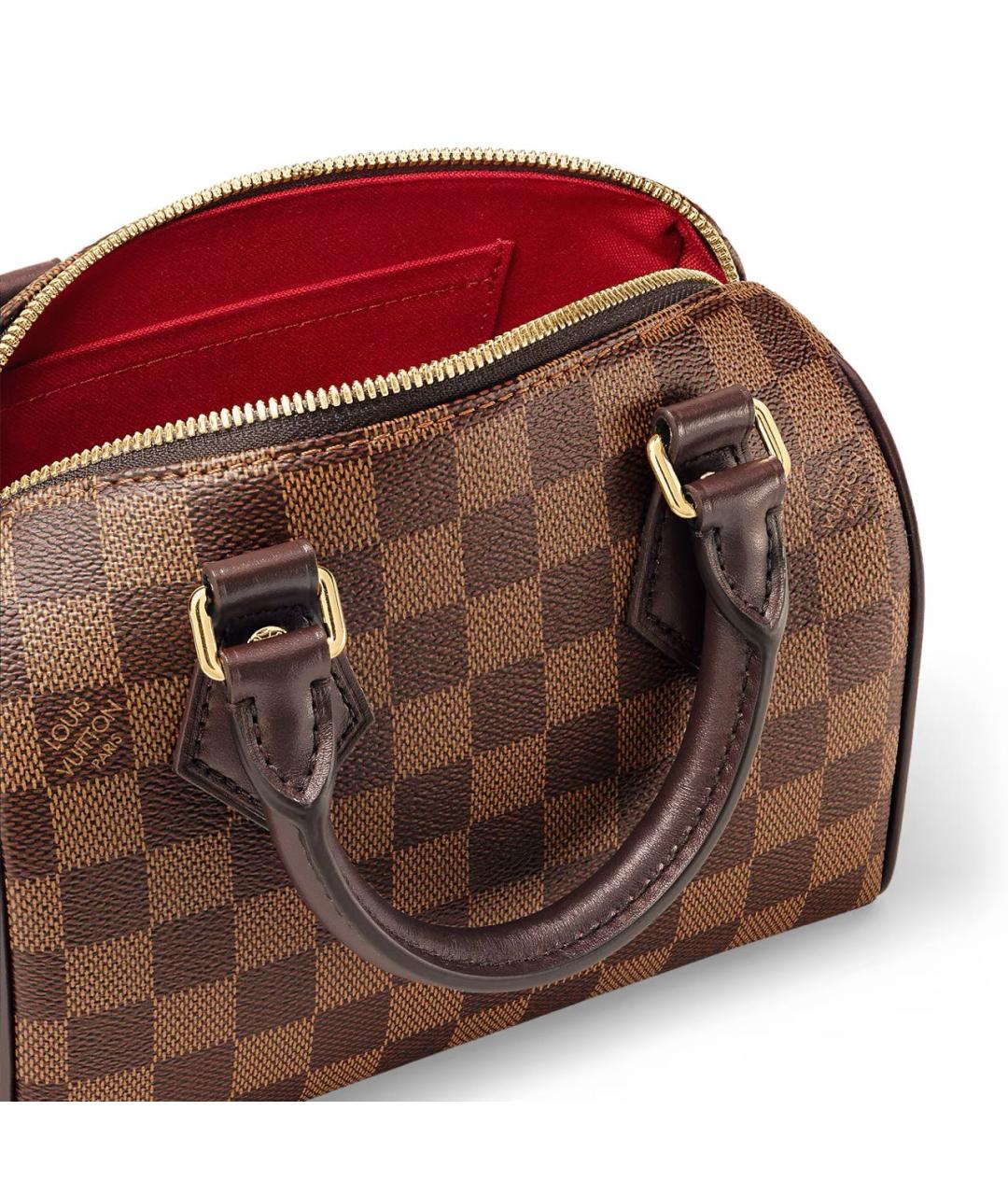 LOUIS VUITTON Коричневая сумка с короткими ручками из канвы, фото 4