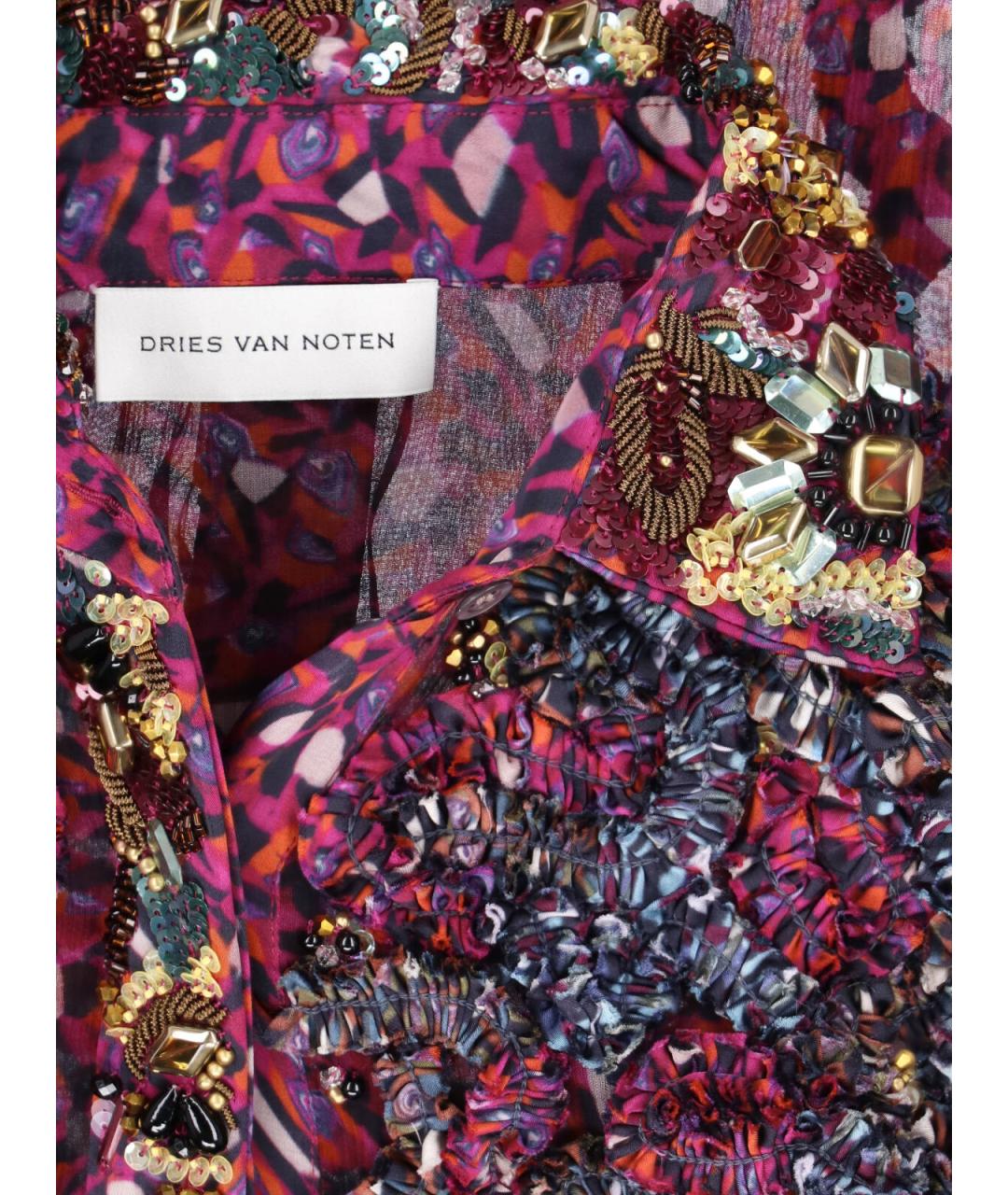 DRIES VAN NOTEN Розовая вискозная рубашка, фото 3
