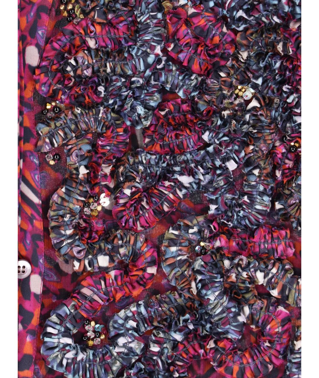 DRIES VAN NOTEN Розовая вискозная рубашка, фото 4