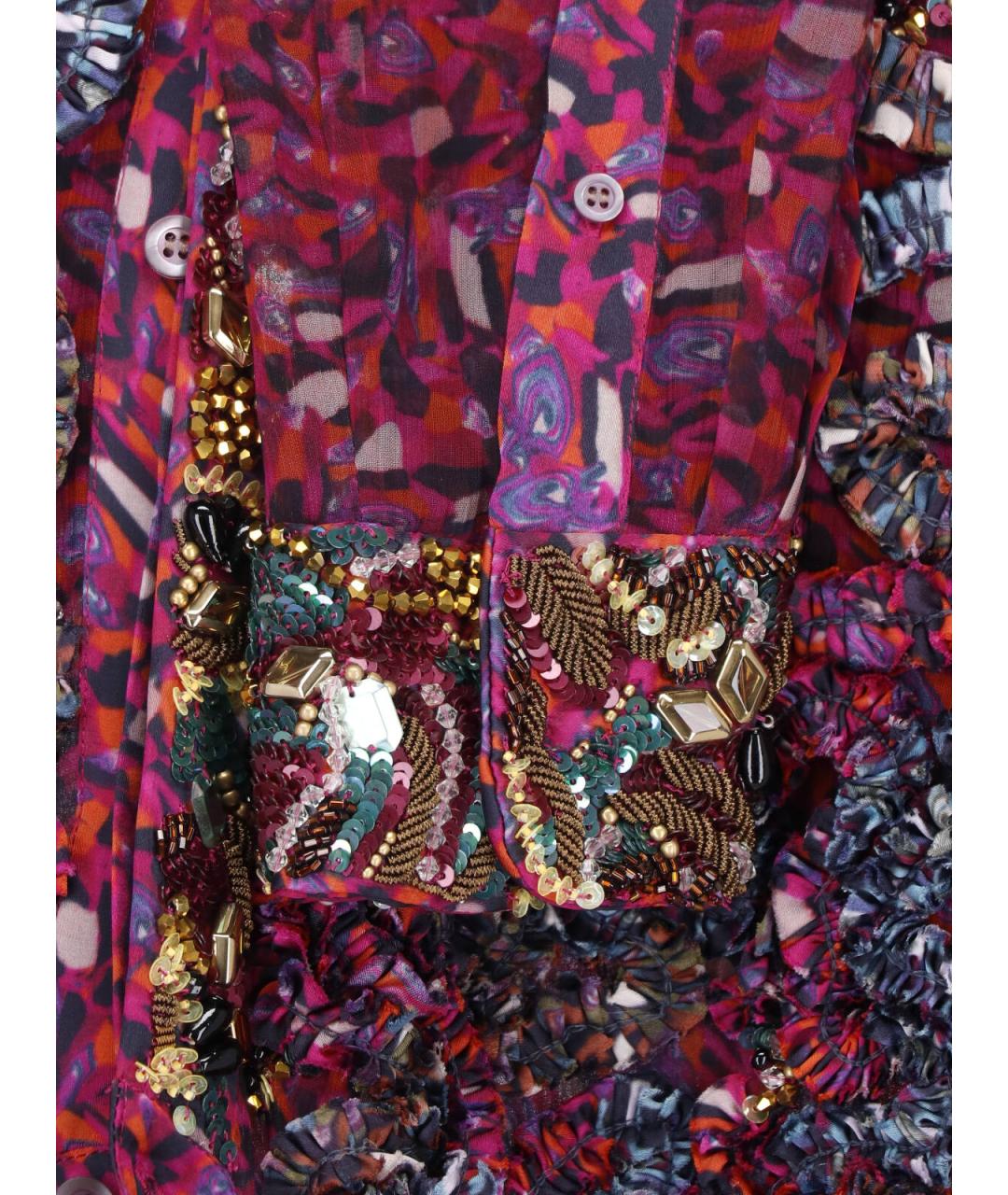 DRIES VAN NOTEN Розовая вискозная рубашка, фото 5