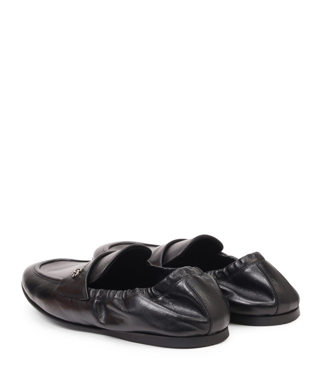 DOLCE&GABBANA Черные кожаные лоферы, фото 4