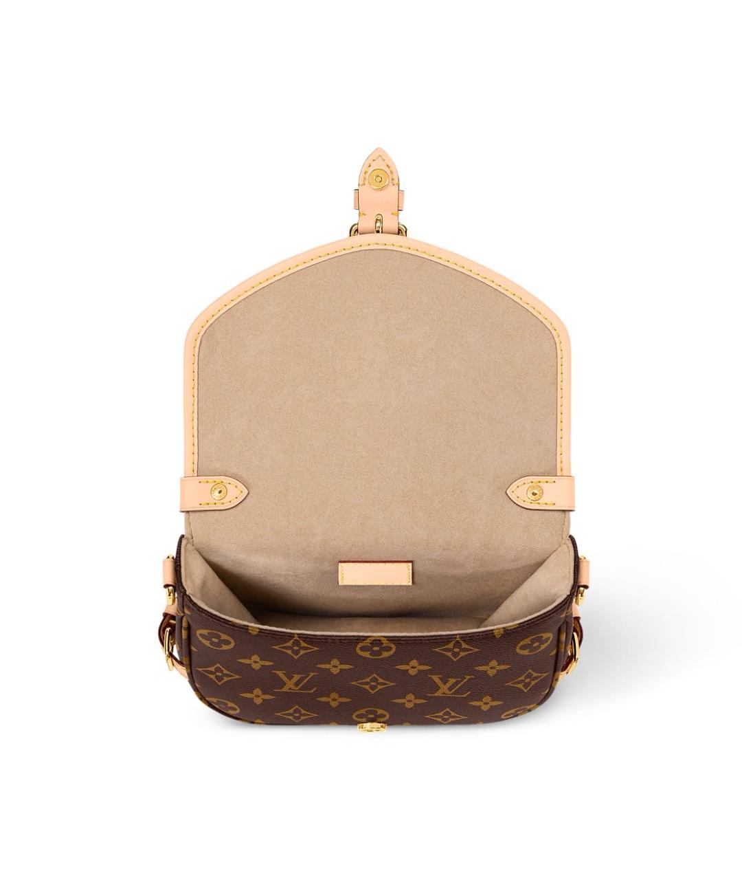 LOUIS VUITTON Коричневая сумка через плечо из канвы, фото 3