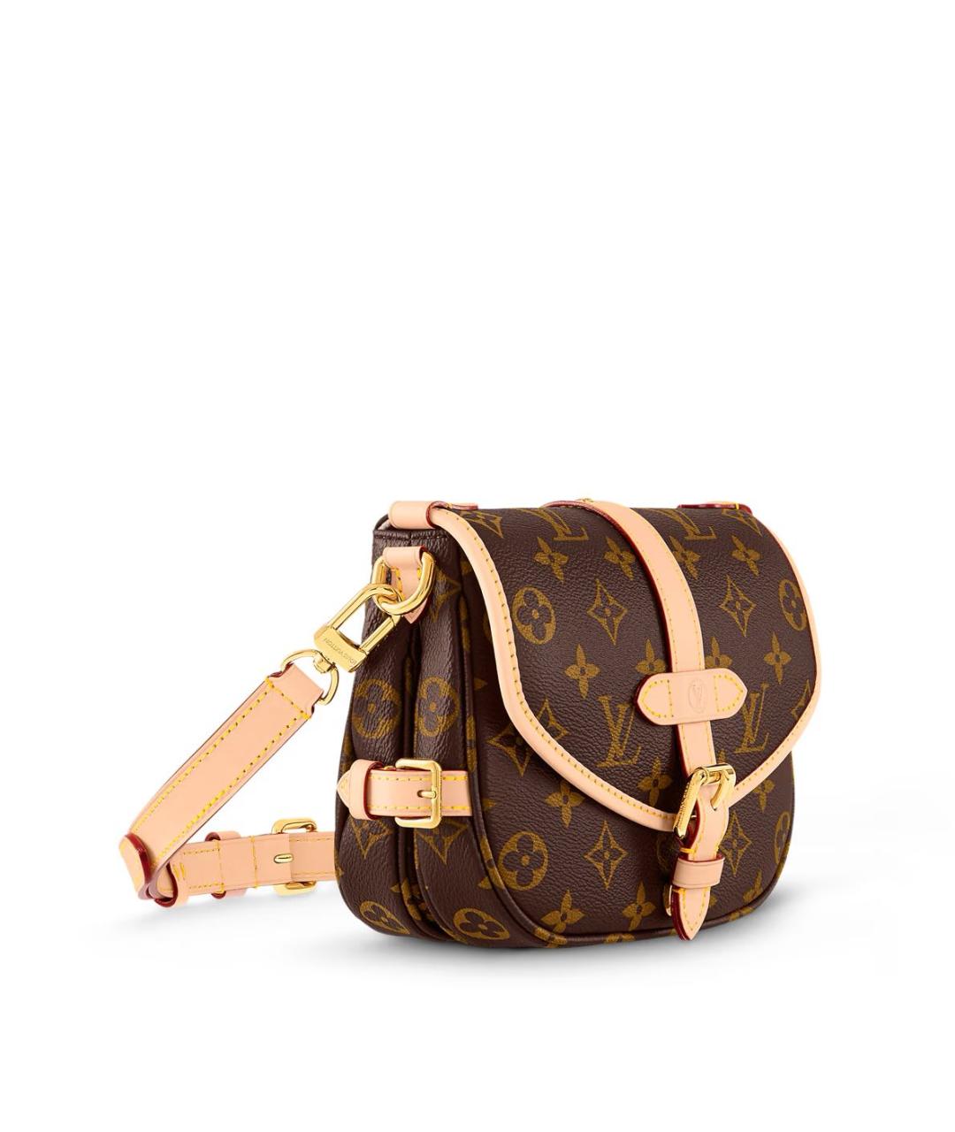LOUIS VUITTON Коричневая сумка через плечо из канвы, фото 2