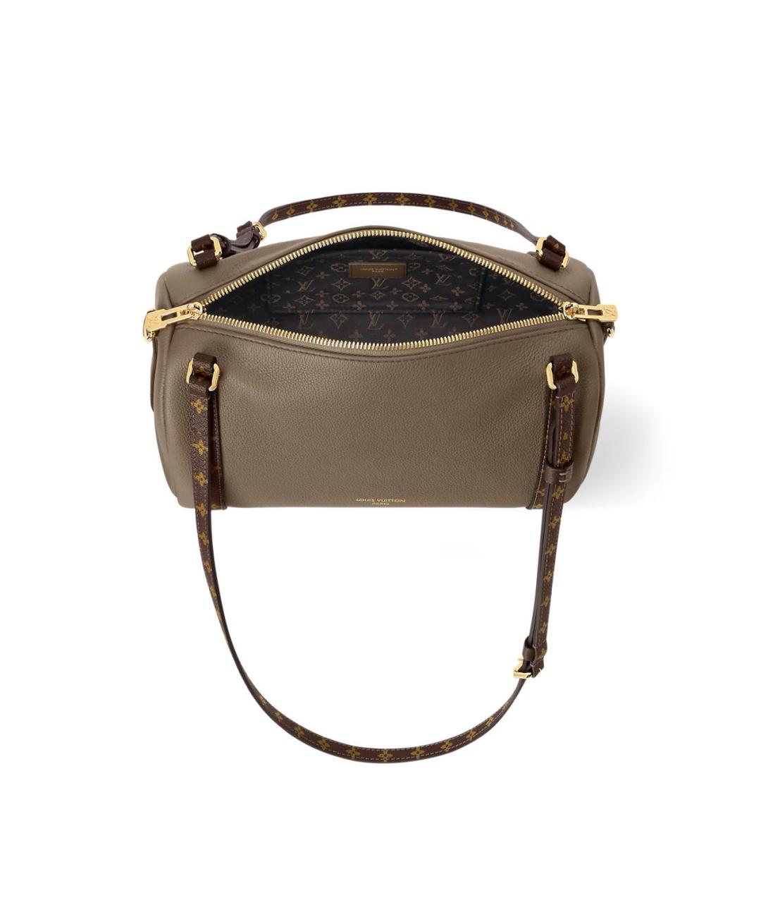 LOUIS VUITTON Коричневая кожаная сумка через плечо, фото 3