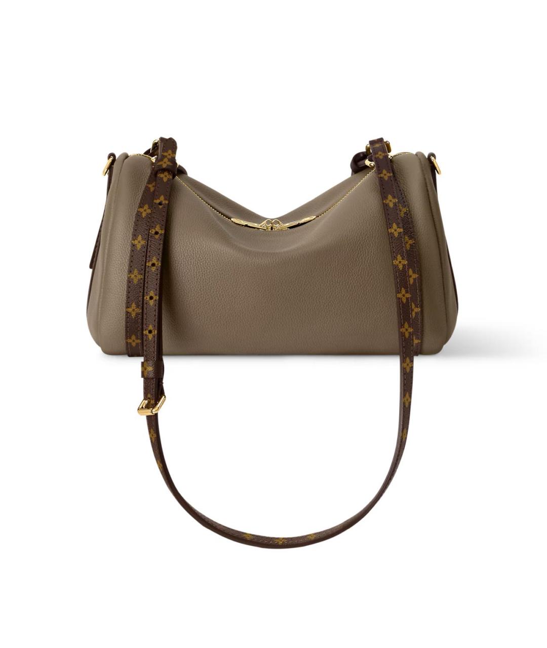 LOUIS VUITTON Коричневая кожаная сумка через плечо, фото 4