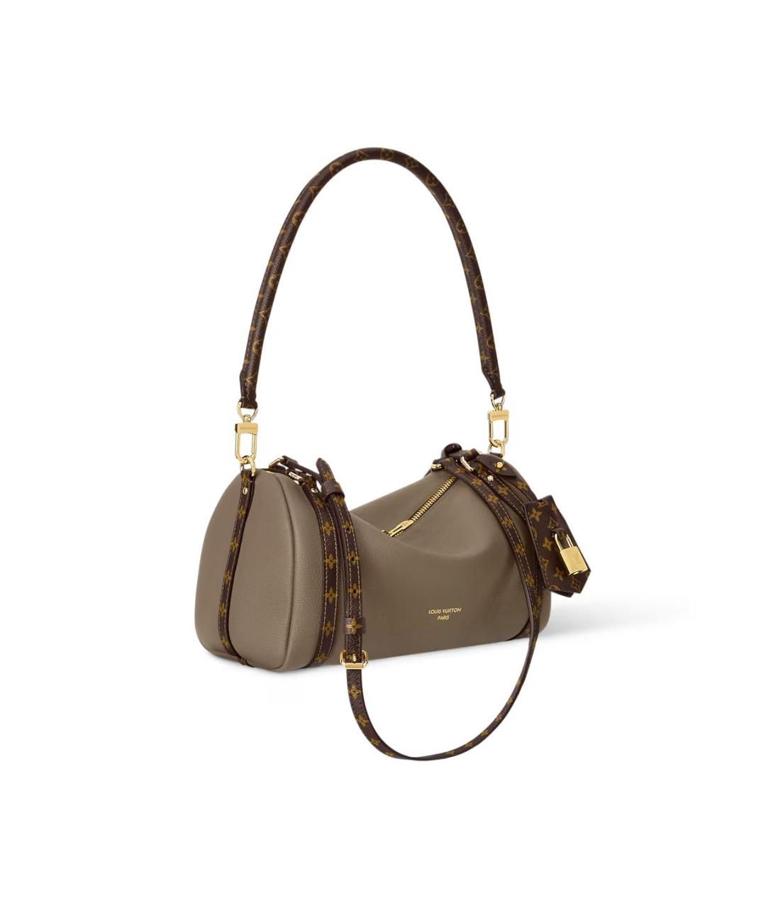 LOUIS VUITTON Коричневая кожаная сумка через плечо, фото 2