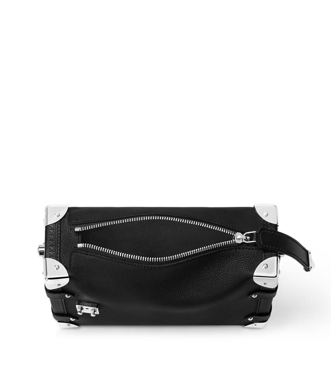 LOUIS VUITTON Черная кожаная сумка через плечо, фото 3