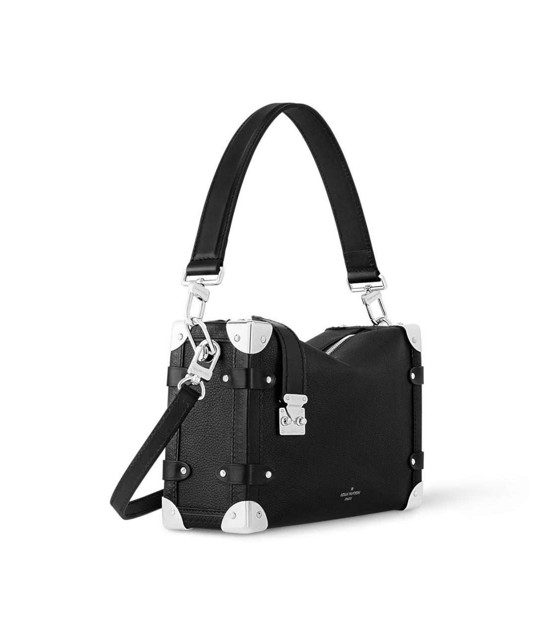 LOUIS VUITTON Черная кожаная сумка через плечо, фото 2