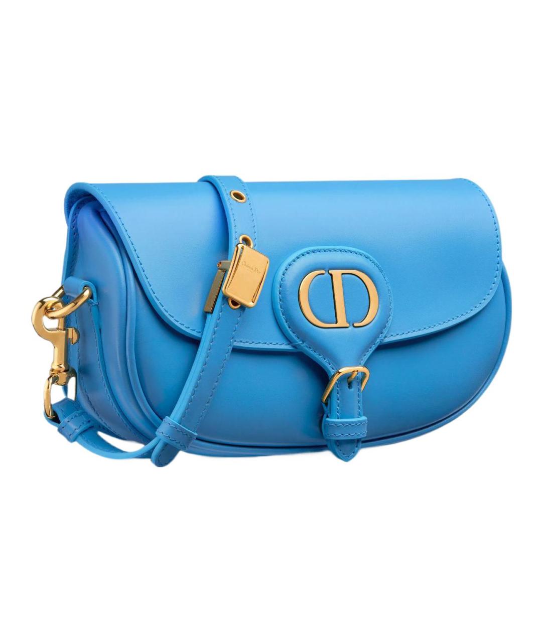 CHRISTIAN DIOR Синяя кожаная сумка через плечо, фото 2