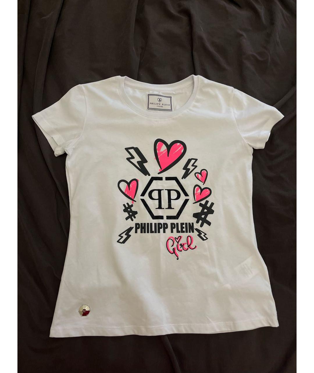 PHILIPP PLEIN Белый хлопковый детская футболка / топ, фото 7