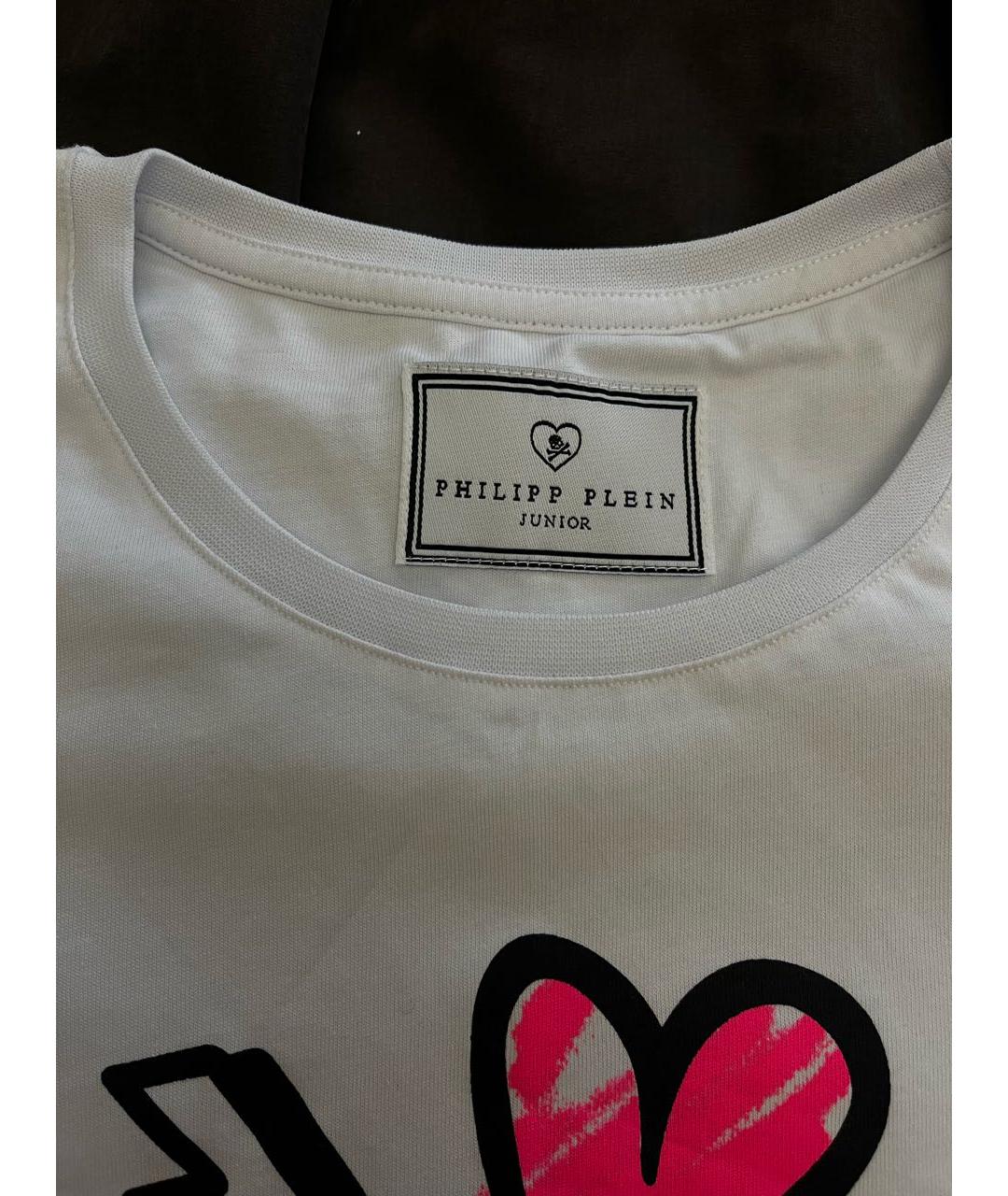 PHILIPP PLEIN Белый хлопковый детская футболка / топ, фото 2